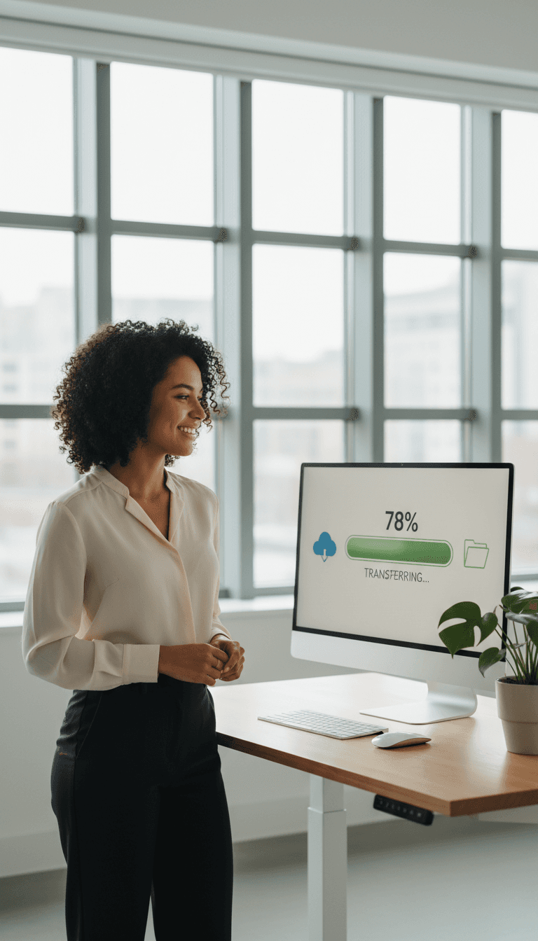 Professional woman at desk in office setting